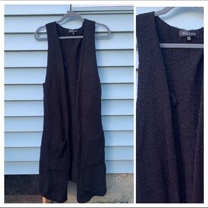 Long Black Sweater Vest